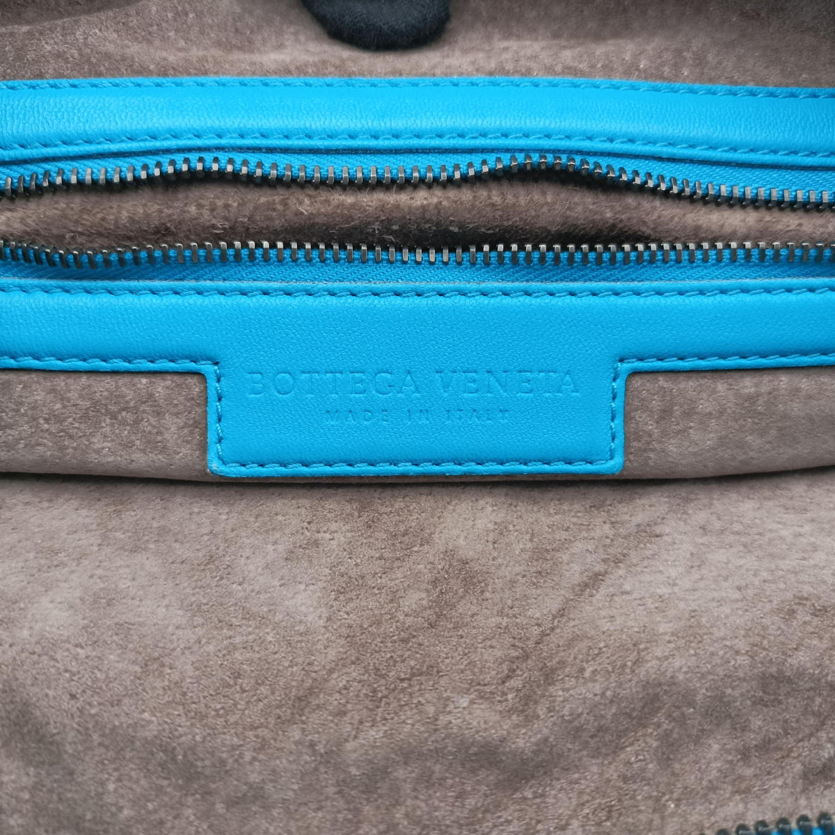 Vintage Bottega Veneta Intrecciato Blue lambskin  handbag | stylenewstar