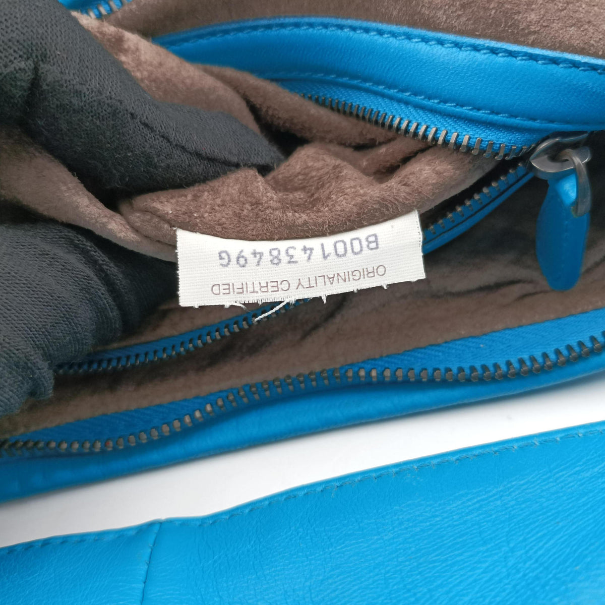 Vintage Bottega Veneta Intrecciato Blue lambskin  handbag | stylenewstar