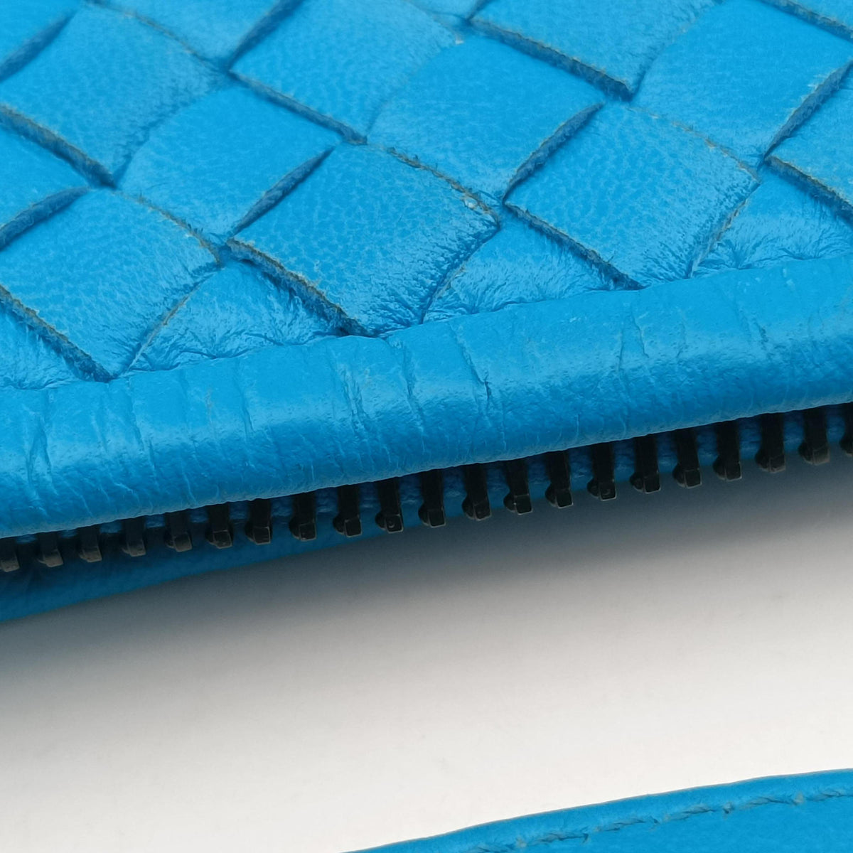 Vintage Bottega Veneta Intrecciato Blue lambskin  handbag | stylenewstar