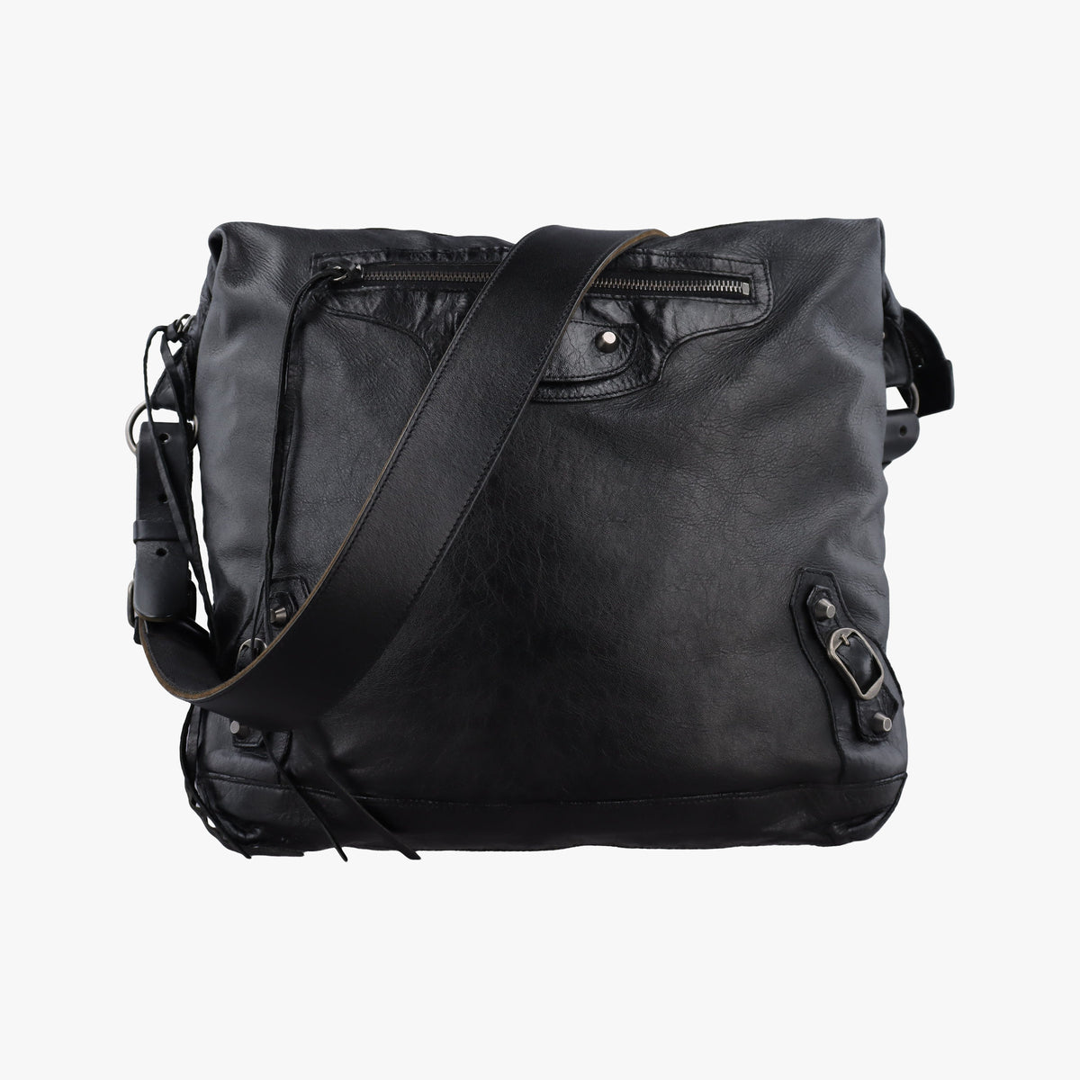 Secondhand Balenciaga The Day Black Leather  shoulderbag | stylenewstar