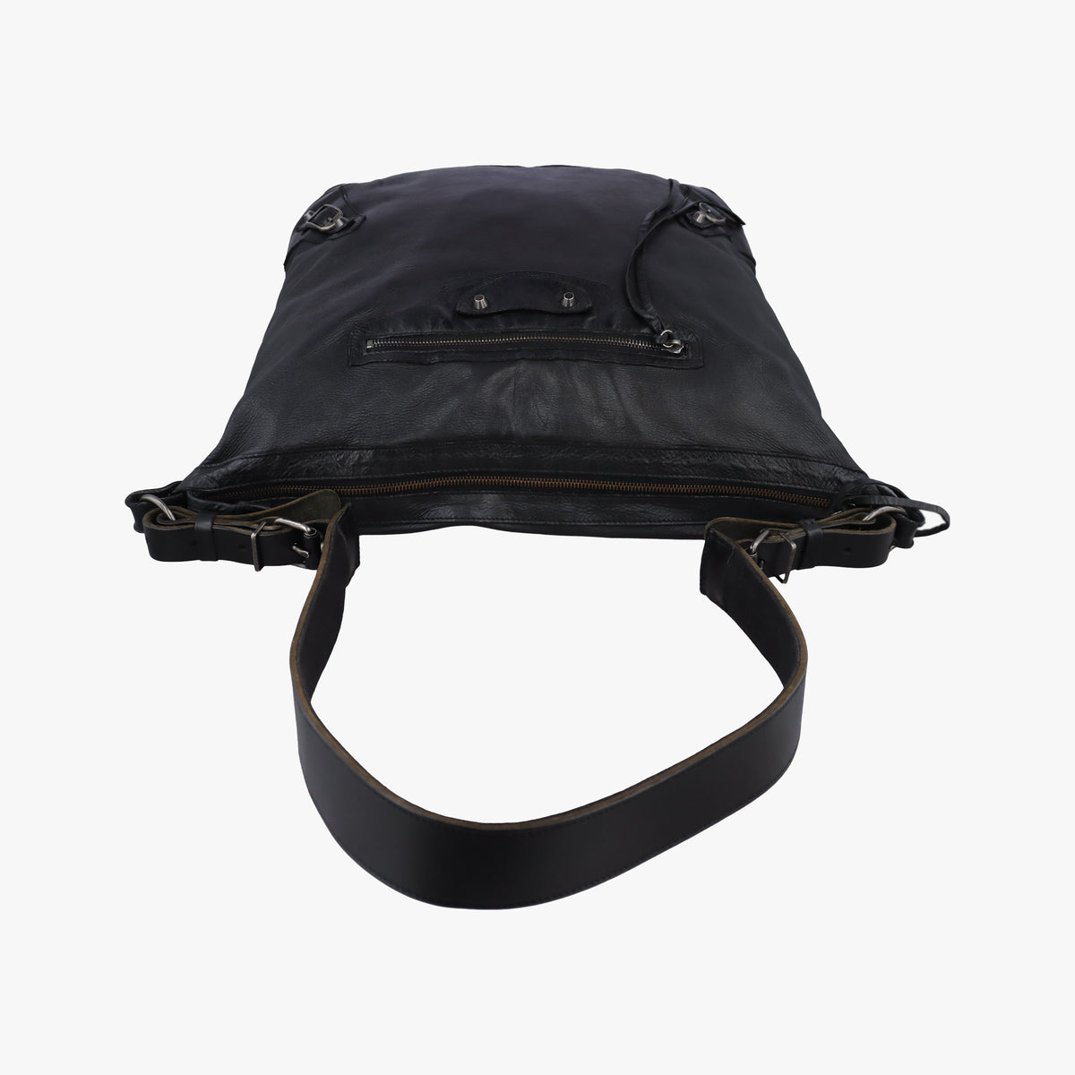 Secondhand Balenciaga The Day Black Leather  shoulderbag | stylenewstar