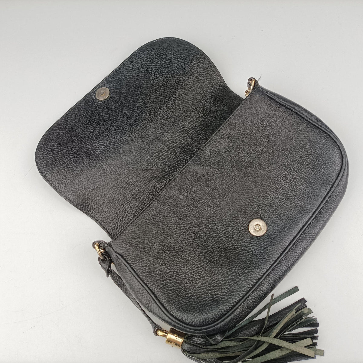 Pre-owned Gucci SOHO Black Leather 336752 shoulderbag | stylenewstar