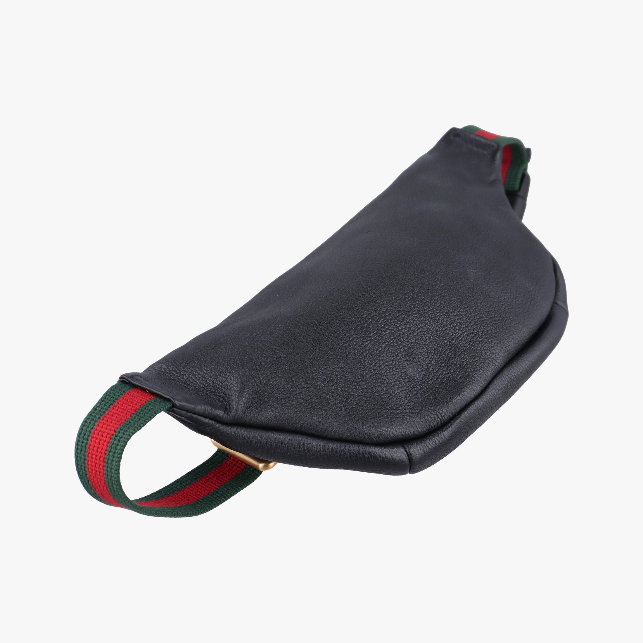 Pre-owned Gucci Print Black Leather 527792 bum bag/waist bag | stylenewstar