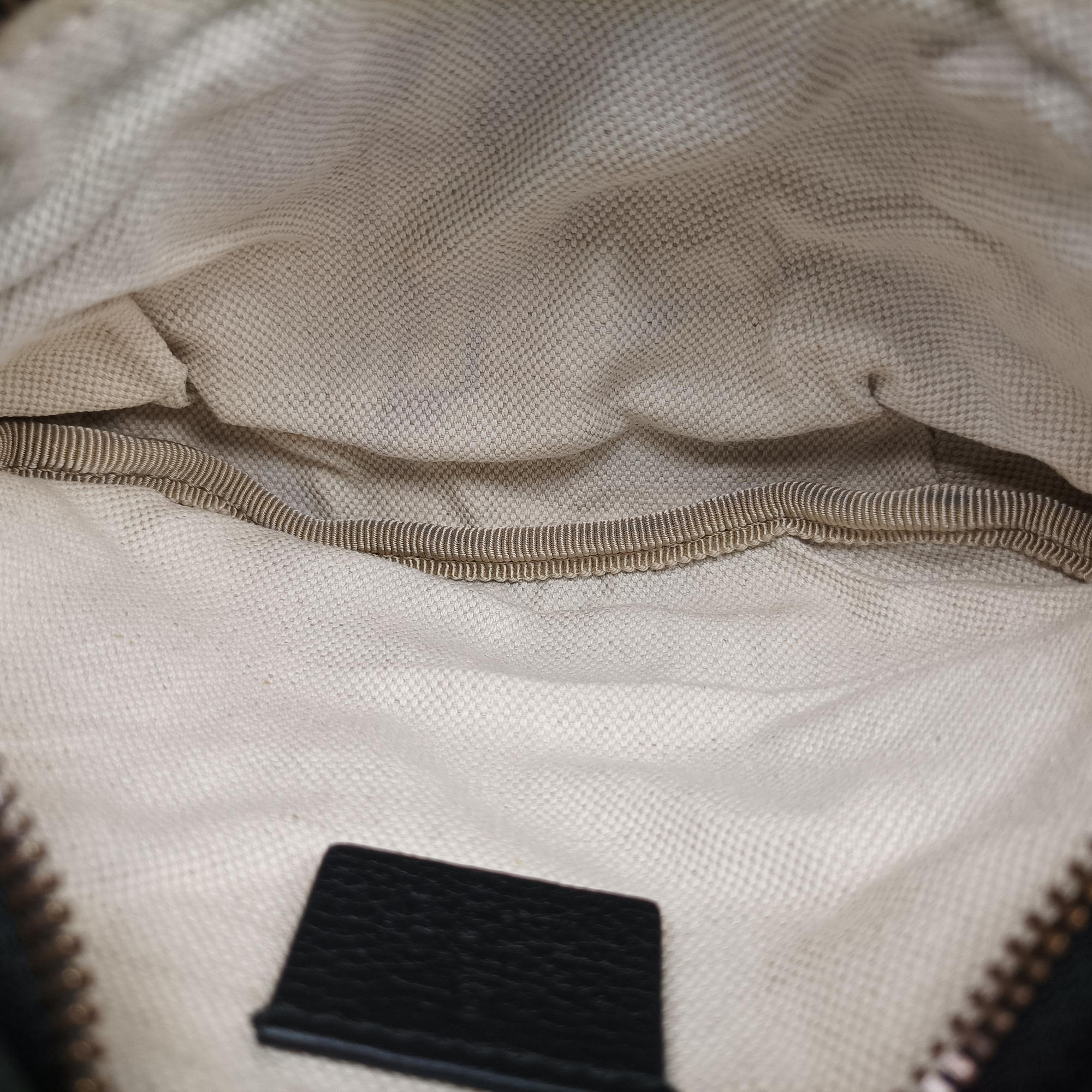 Pre-owned Gucci Print Black Leather 527792 bum bag/waist bag | stylenewstar