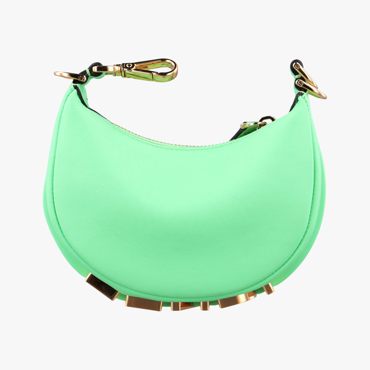 Vintage Fendi Nano Fendigraphy Green Leather 7AS089 handbag | stylenewstar