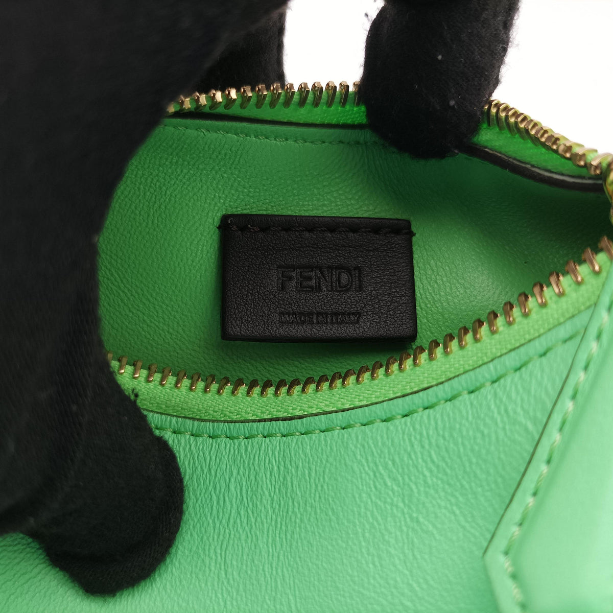 Vintage Fendi Nano Fendigraphy Green Leather 7AS089 handbag | stylenewstar