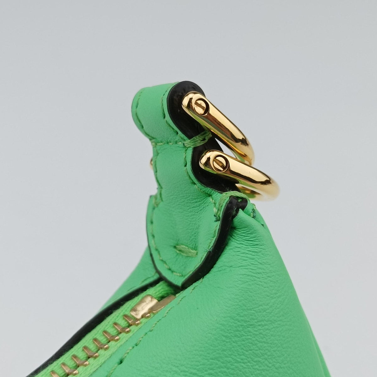 Vintage Fendi Nano Fendigraphy Green Leather 7AS089 handbag | stylenewstar