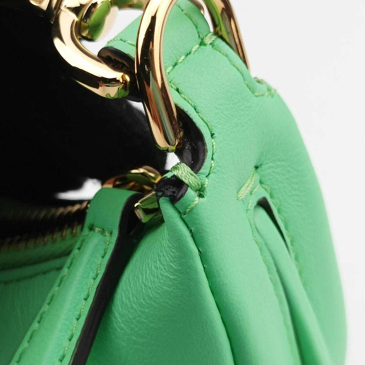 Vintage Fendi Nano Fendigraphy Green Leather 7AS089 handbag | stylenewstar