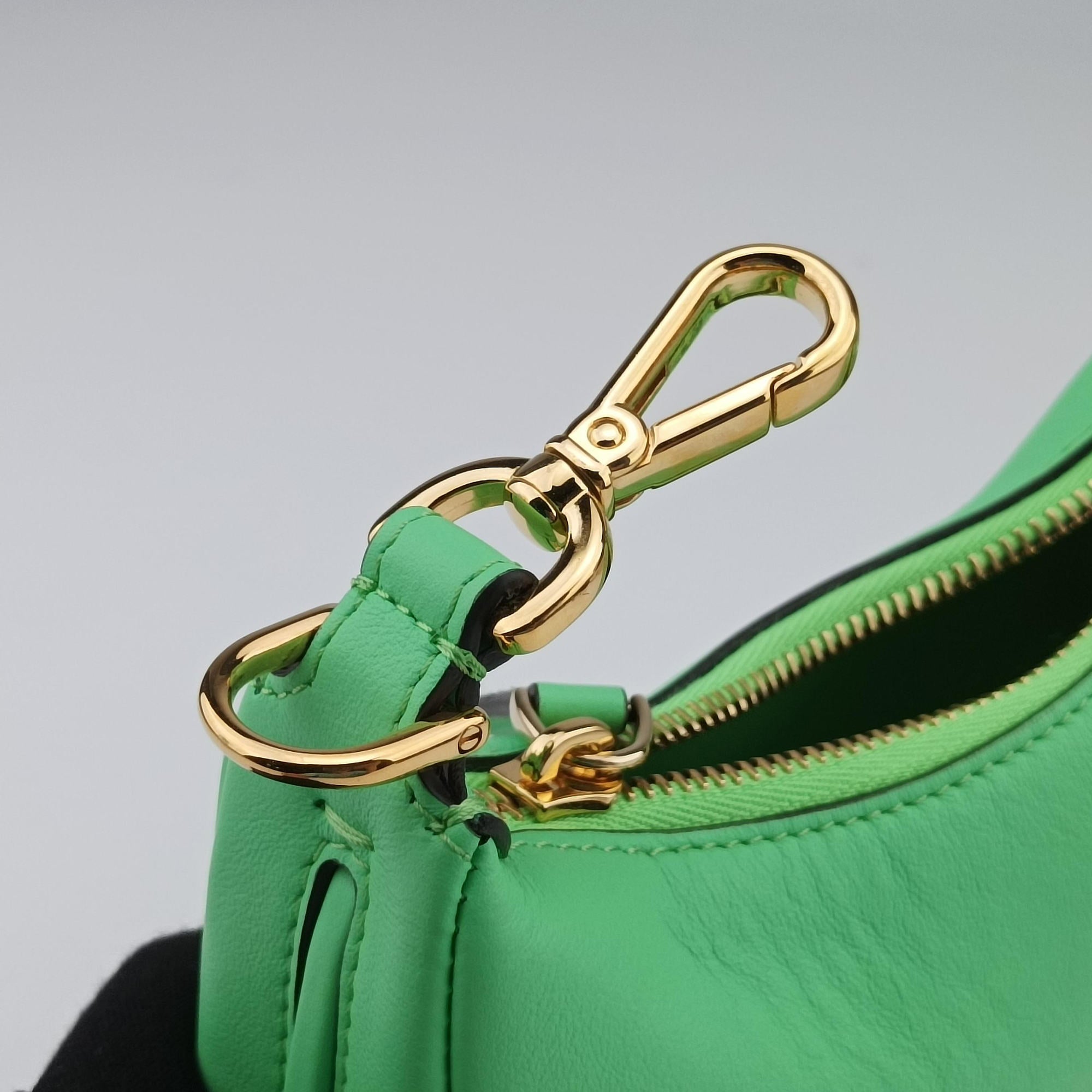 Vintage Fendi Nano Fendigraphy Green Leather 7AS089 handbag | stylenewstar