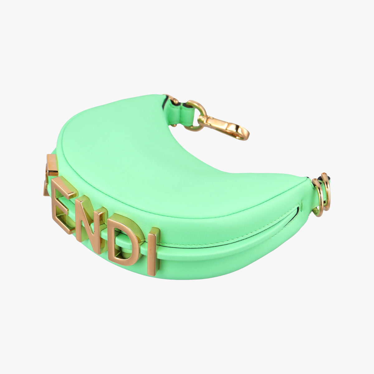 Vintage Fendi Nano Fendigraphy Green Leather 7AS089 handbag | stylenewstar