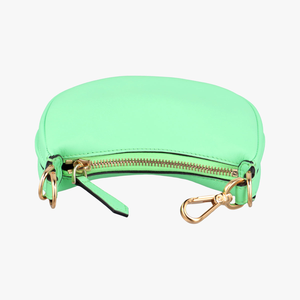 Pre-owned Fendi Nano Fendigraphy Green Leather 7AS089 handbag | stylenewstar