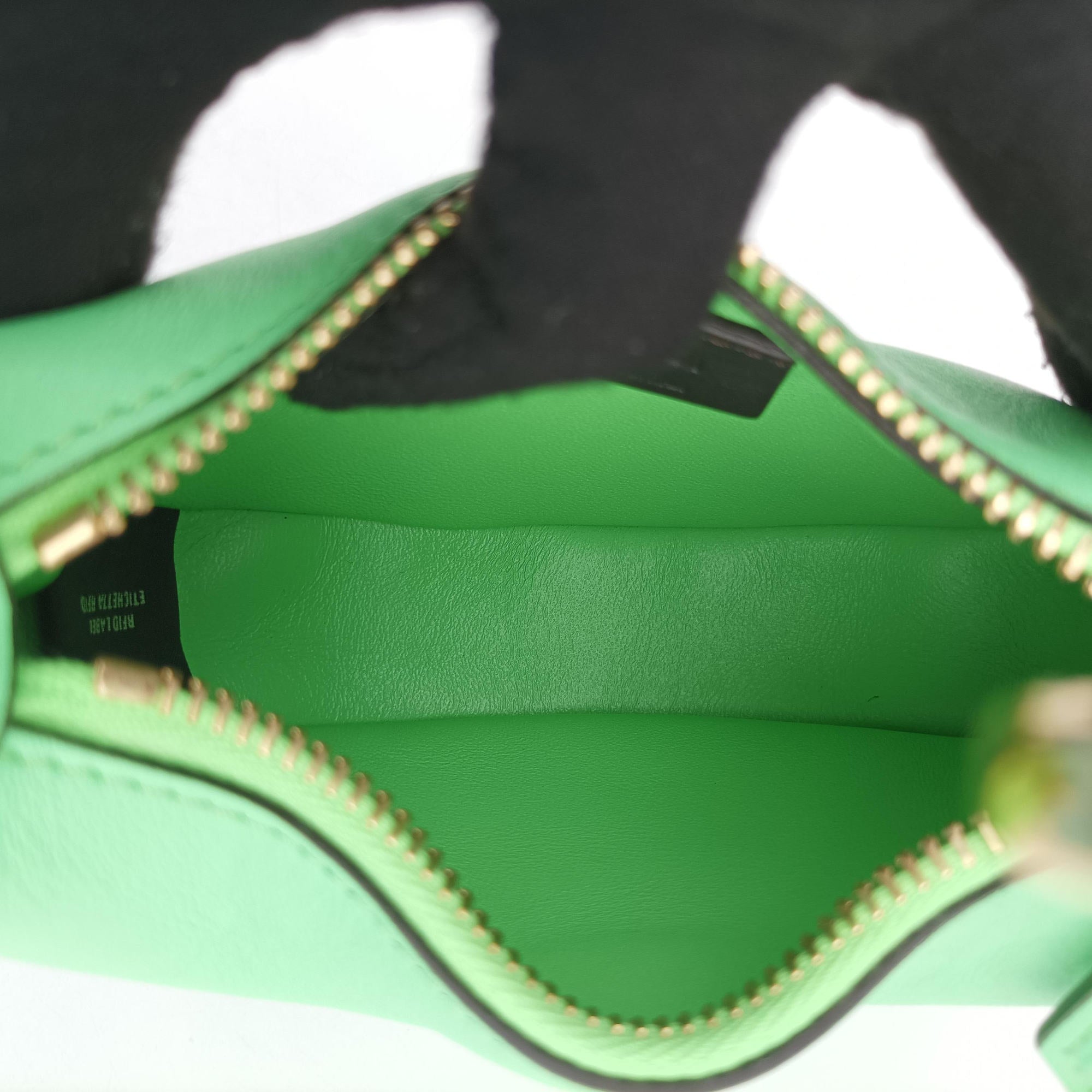 Vintage Fendi Nano Fendigraphy Green Leather 7AS089 handbag | stylenewstar
