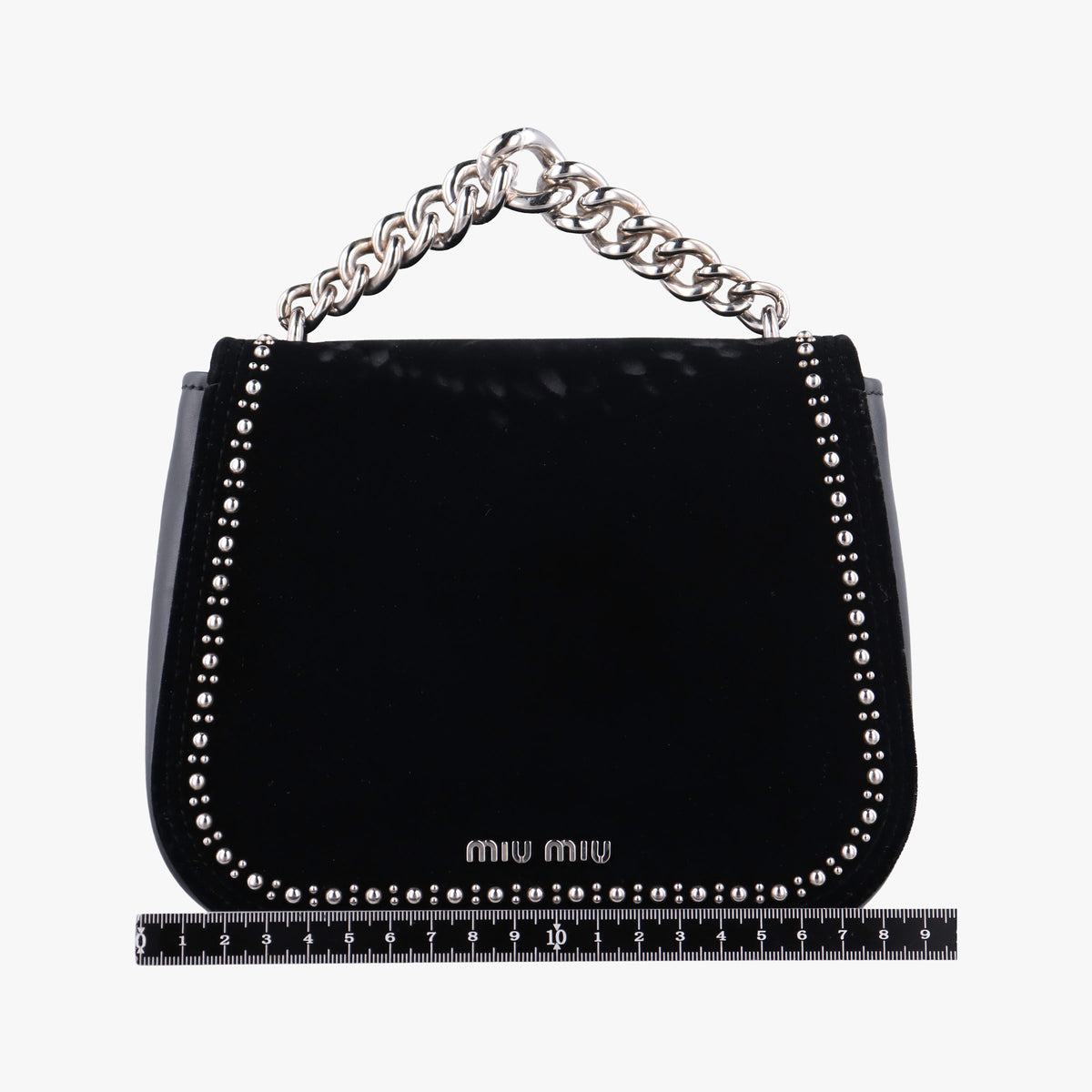 Pre-owned Miu Miu Dahlia Black velvet  shoulderbag | stylenewstar