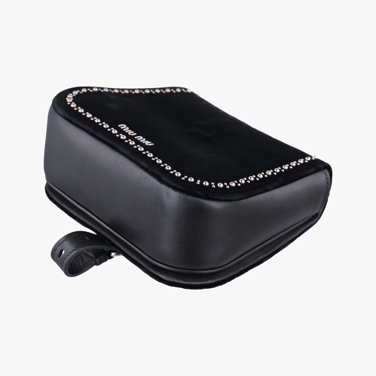 Pre-owned Miu Miu Dahlia Black velvet  shoulderbag | stylenewstar