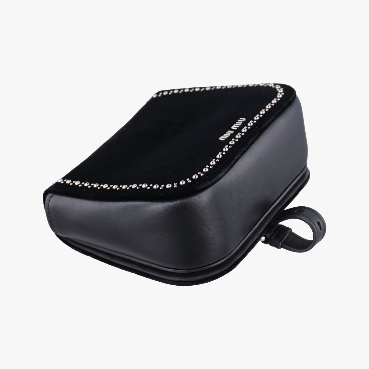 Pre-owned Miu Miu Dahlia Black velvet  shoulderbag | stylenewstar