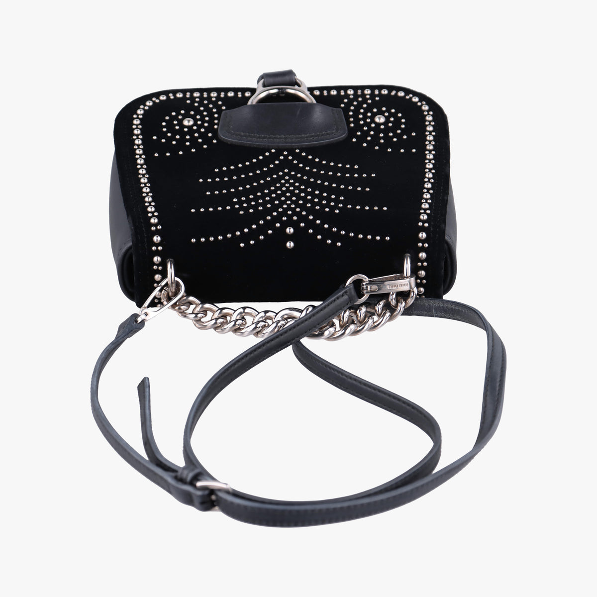Pre-owned Miu Miu Dahlia Black velvet  shoulderbag | stylenewstar