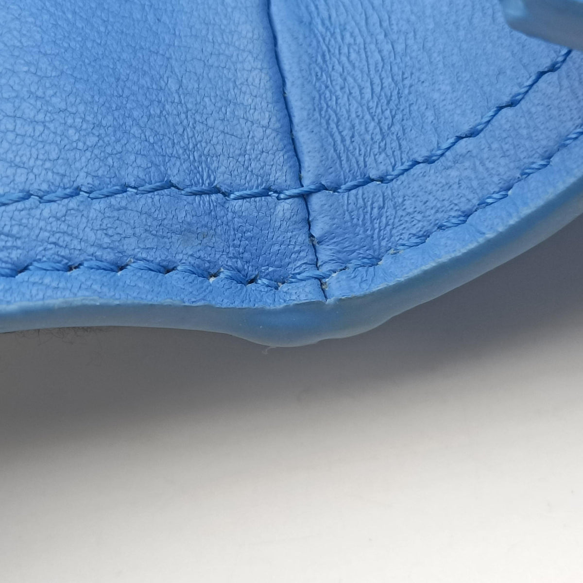 Pre-owned Christian Dior Saddle pouch Blue Leather  clutchbag | stylenewstar