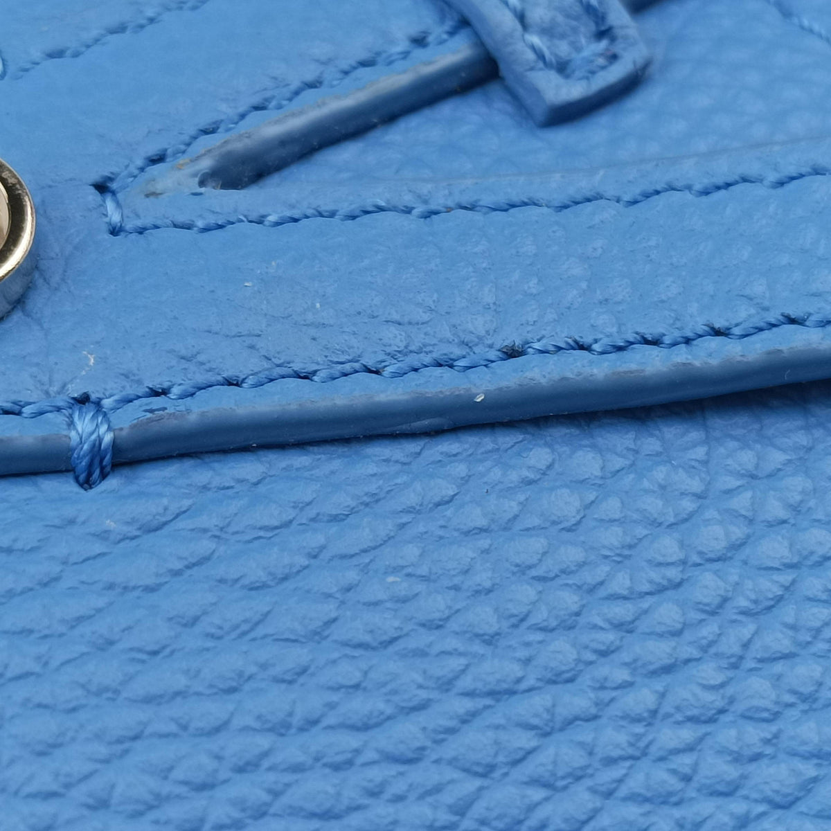Pre-owned Christian Dior Saddle pouch Blue Leather  clutchbag | stylenewstar