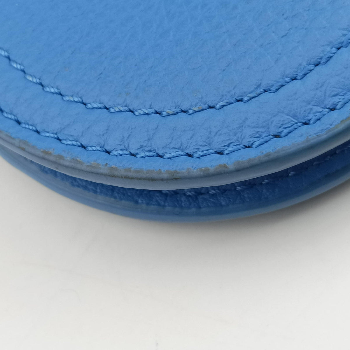 Pre-owned Christian Dior Saddle pouch Blue Leather  clutchbag | stylenewstar