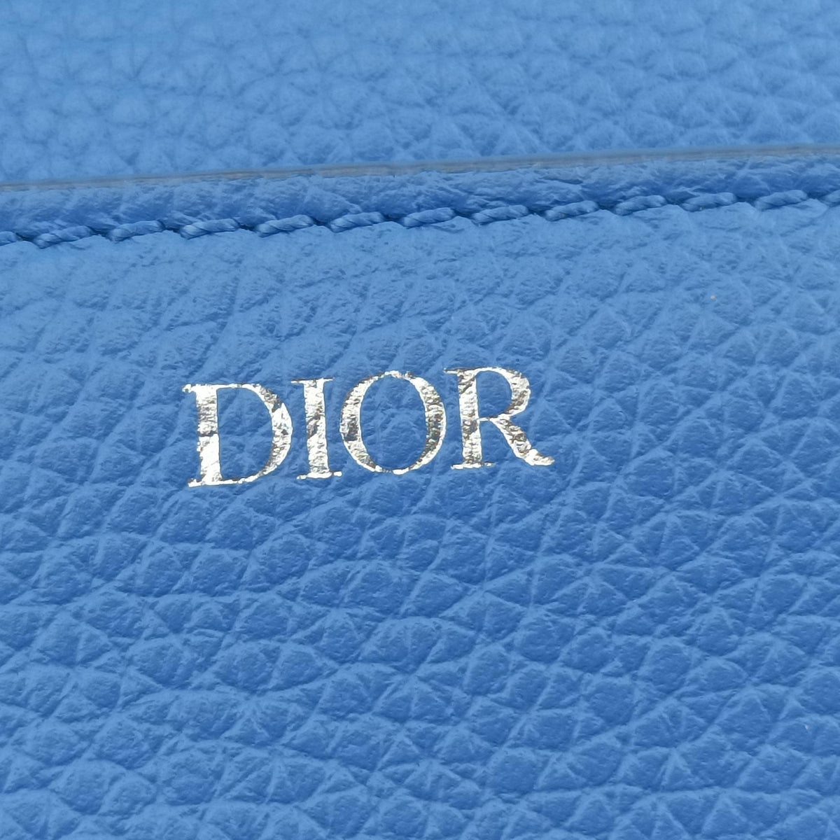 Pre-owned Christian Dior Saddle pouch Blue Leather  clutchbag | stylenewstar