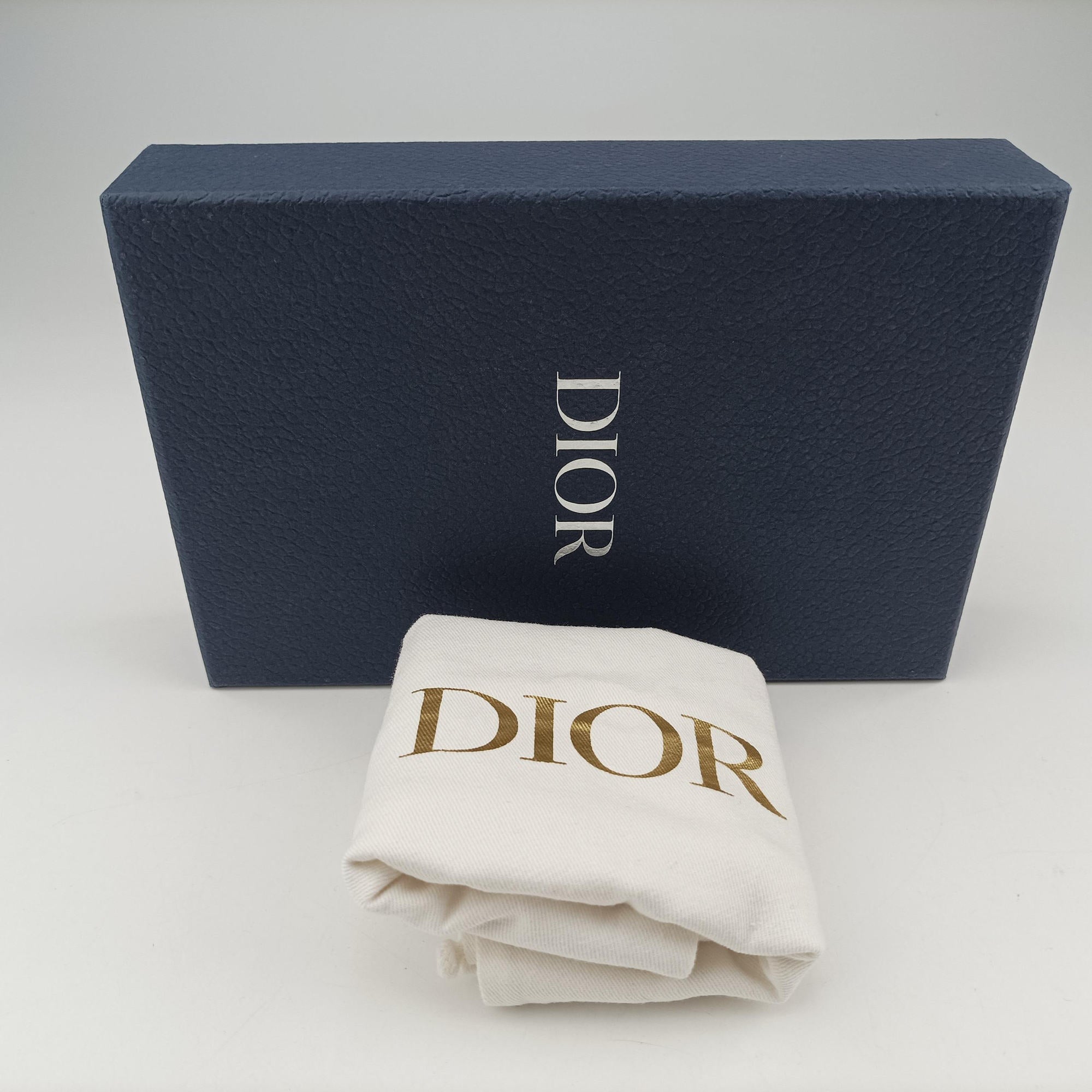Pre-owned Christian Dior Saddle pouch Blue Leather  clutchbag | stylenewstar