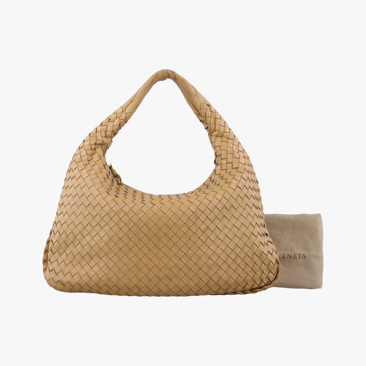 Pre-owned Bottega Veneta Intrecciato Beige lambskin  shoulderbag | stylenewstar