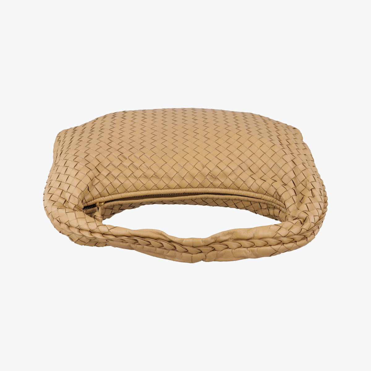 Pre-owned Bottega Veneta Intrecciato Beige lambskin  shoulderbag | stylenewstar