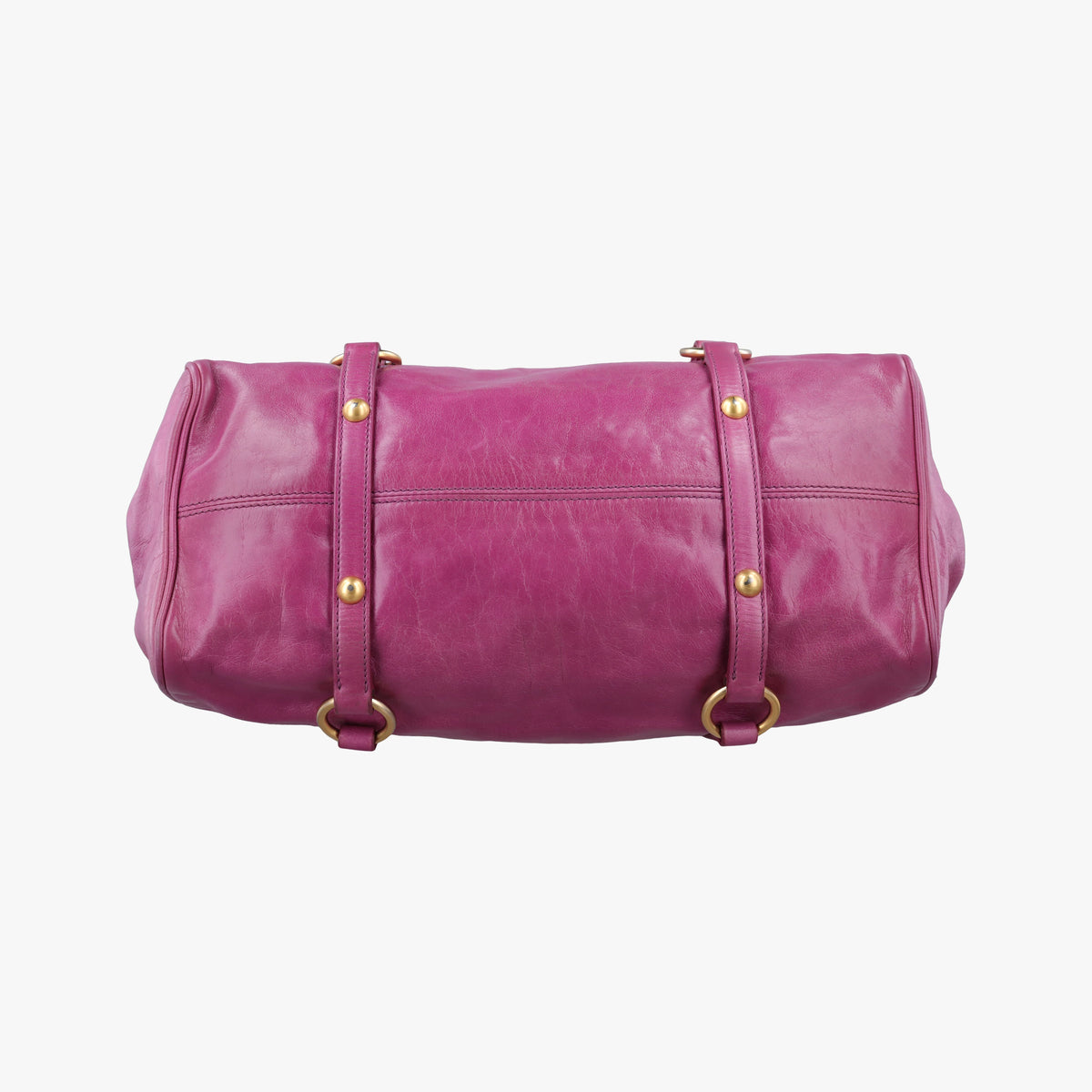 Pre-owned Miu Miu Vittelorux Bow Purple Leather  shoulderbag | stylenewstar