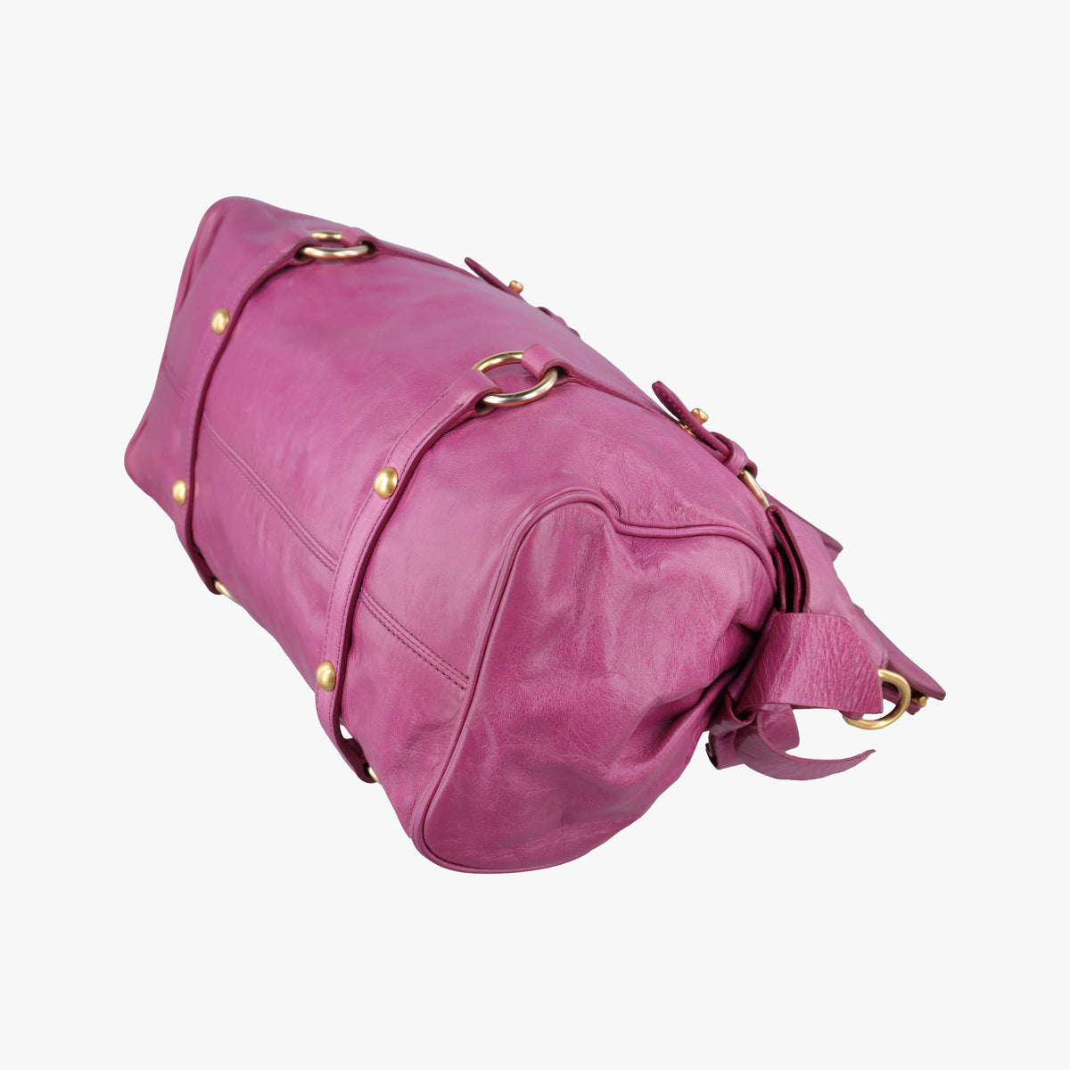 Pre-owned Miu Miu Vittelorux Bow Purple Leather  shoulderbag | stylenewstar