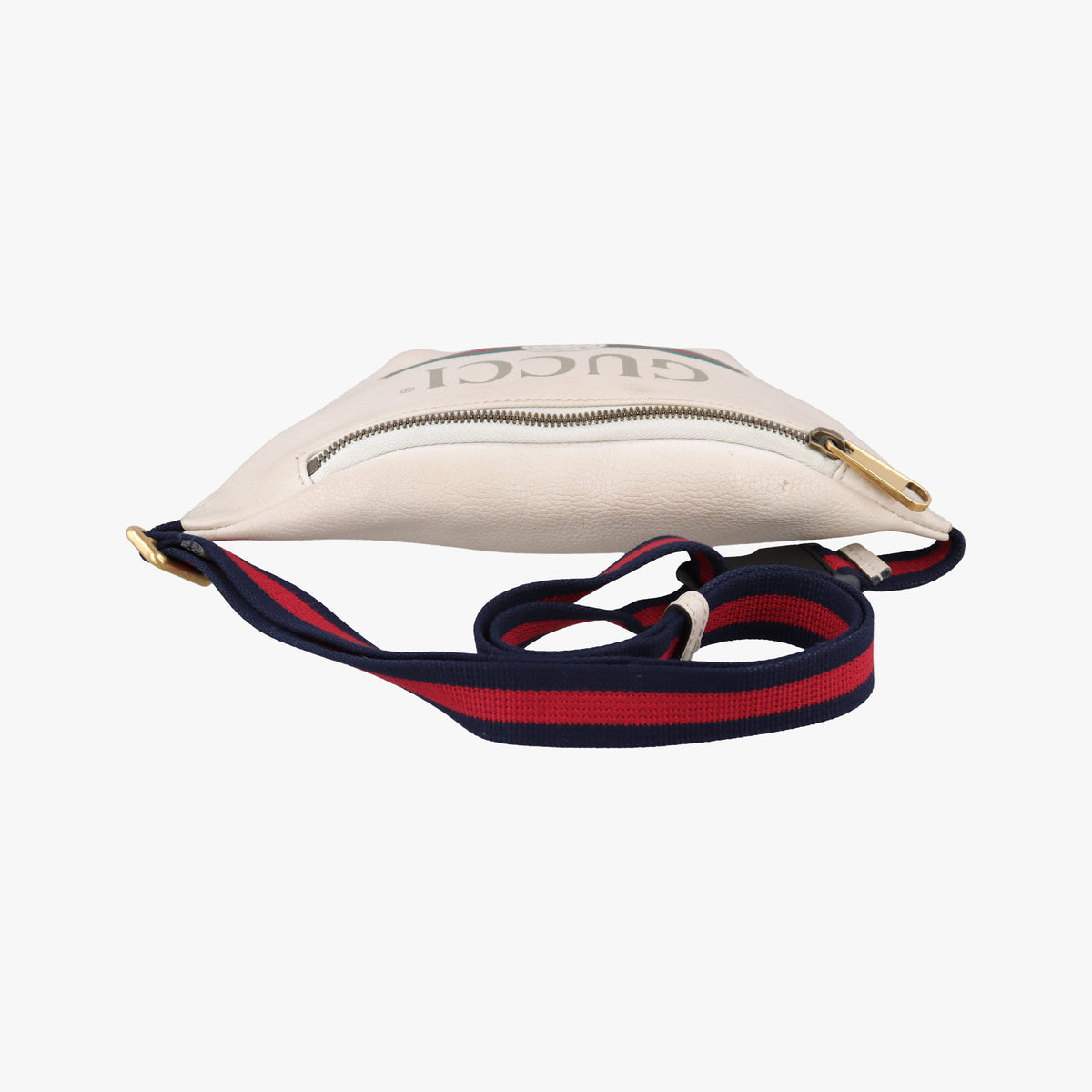 Pre-owned Gucci Print White Leather 527792 bum bag/waist bag | stylenewstar