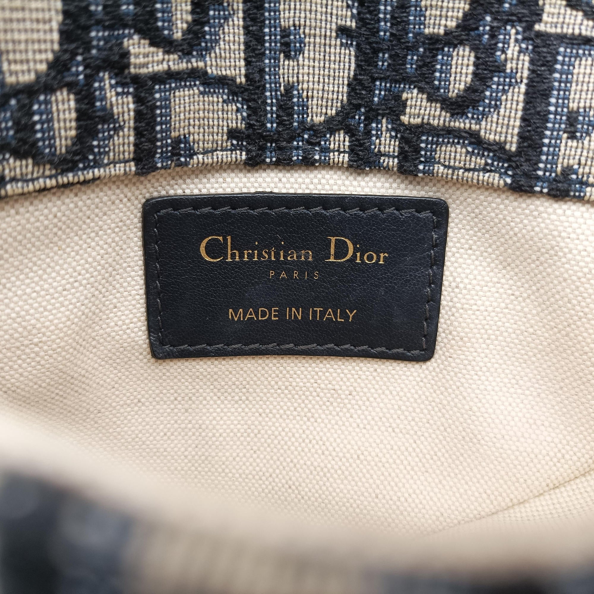 Secondhand Christian Dior Saddle Navy Jacquard×Leather  bum bag/waist bag | stylenewstar