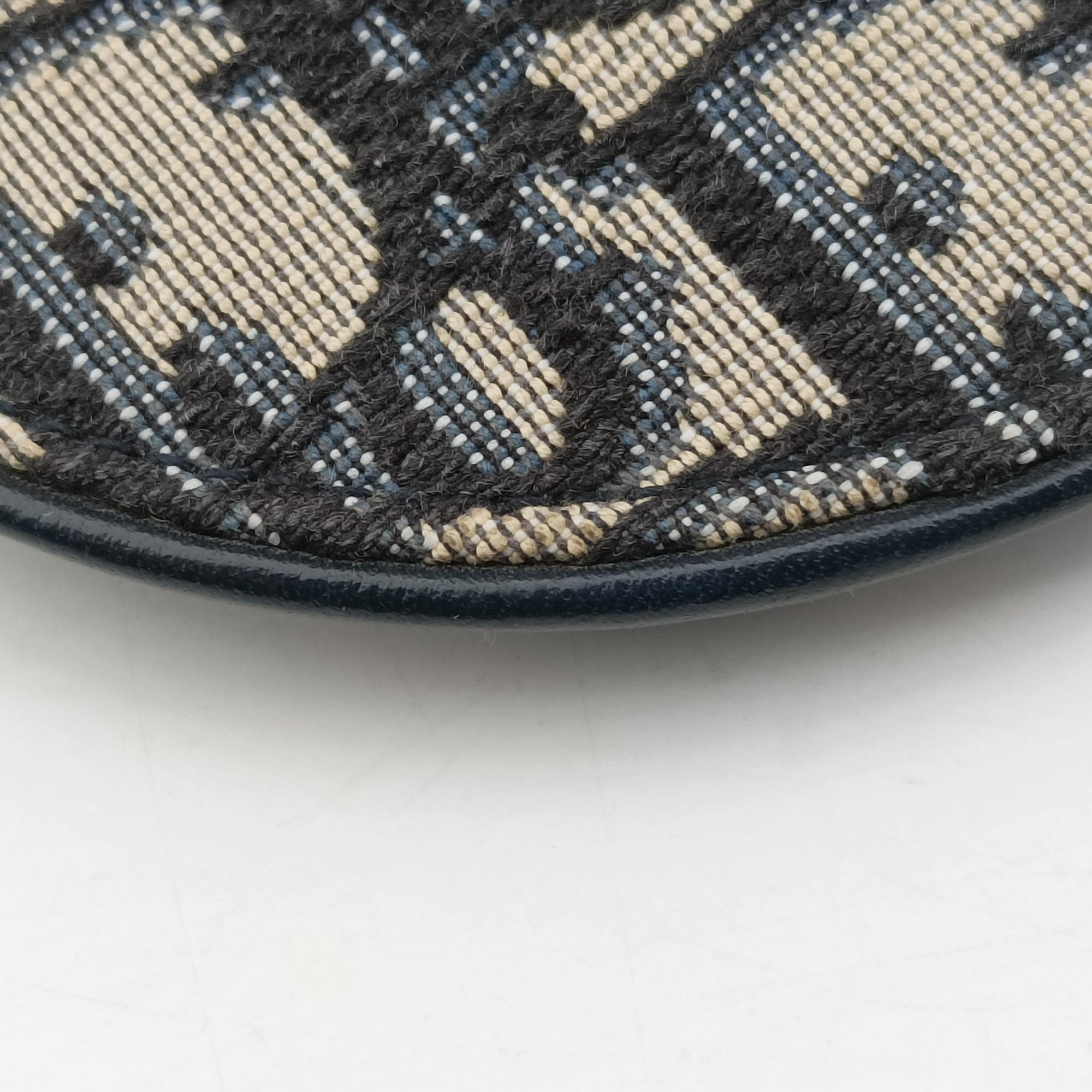 Secondhand Christian Dior Saddle Navy Jacquard×Leather  bum bag/waist bag | stylenewstar