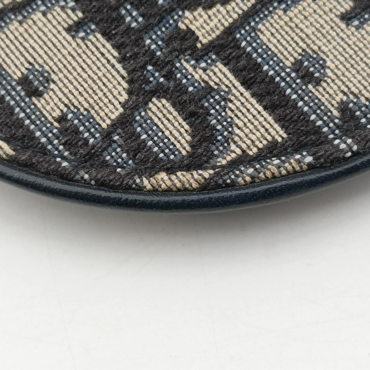 Pre-owned Christian Dior Saddle Navy Jacquard×Leather  bum bag/waist bag | stylenewstar