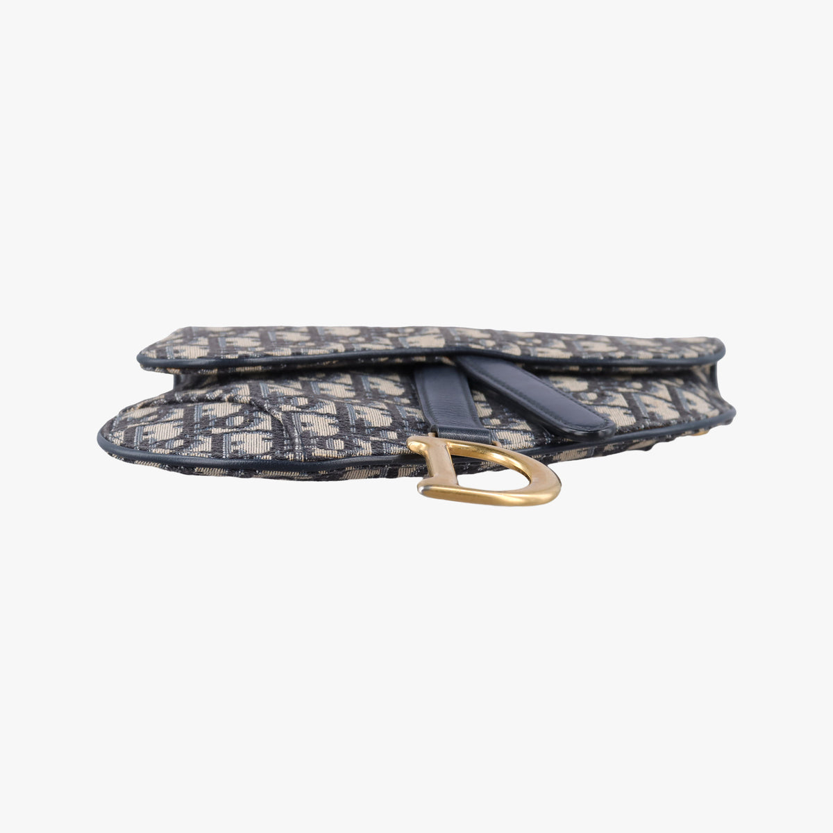 Secondhand Christian Dior Saddle Navy Jacquard×Leather  bum bag/waist bag | stylenewstar
