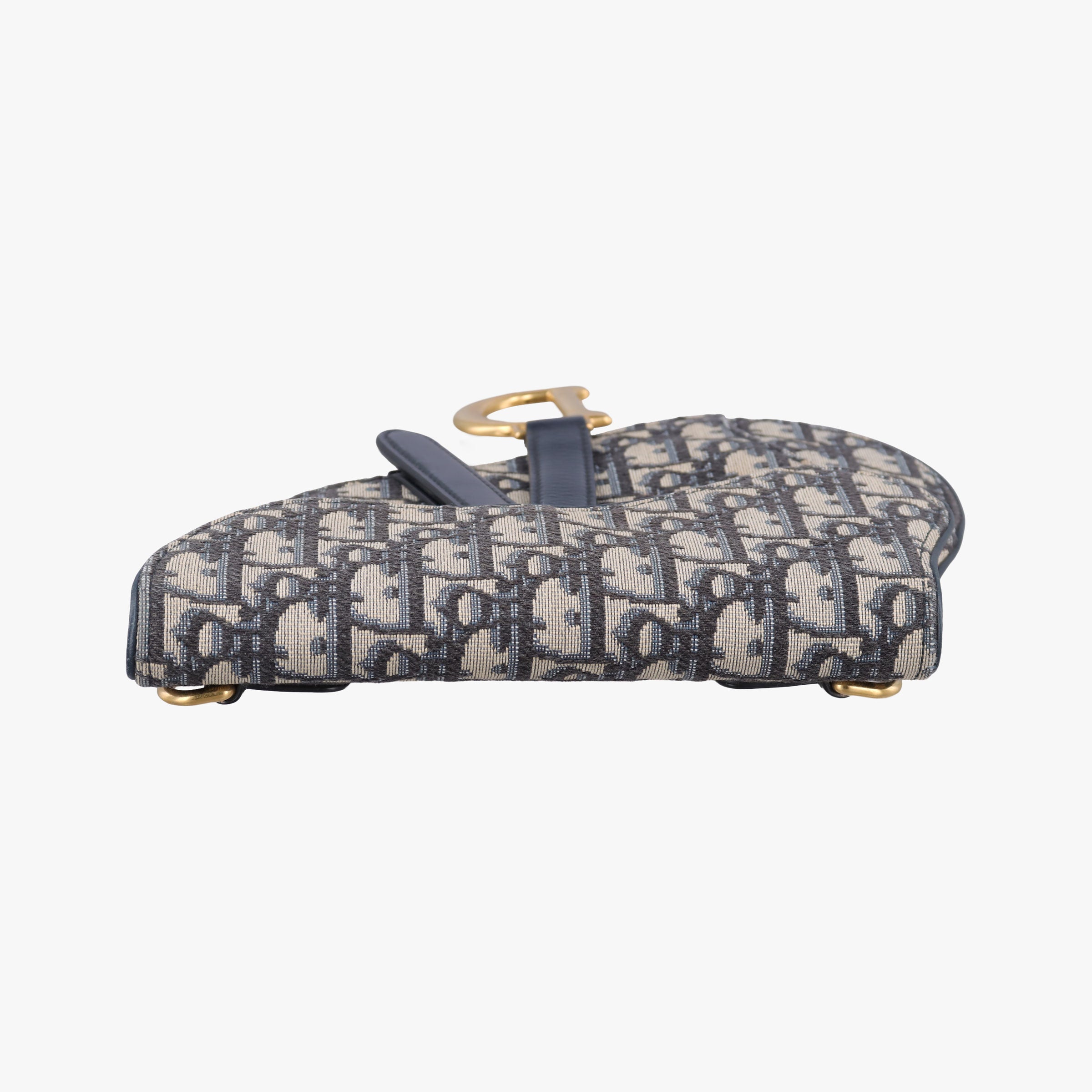 Secondhand Christian Dior Saddle Navy Jacquard×Leather  bum bag/waist bag | stylenewstar