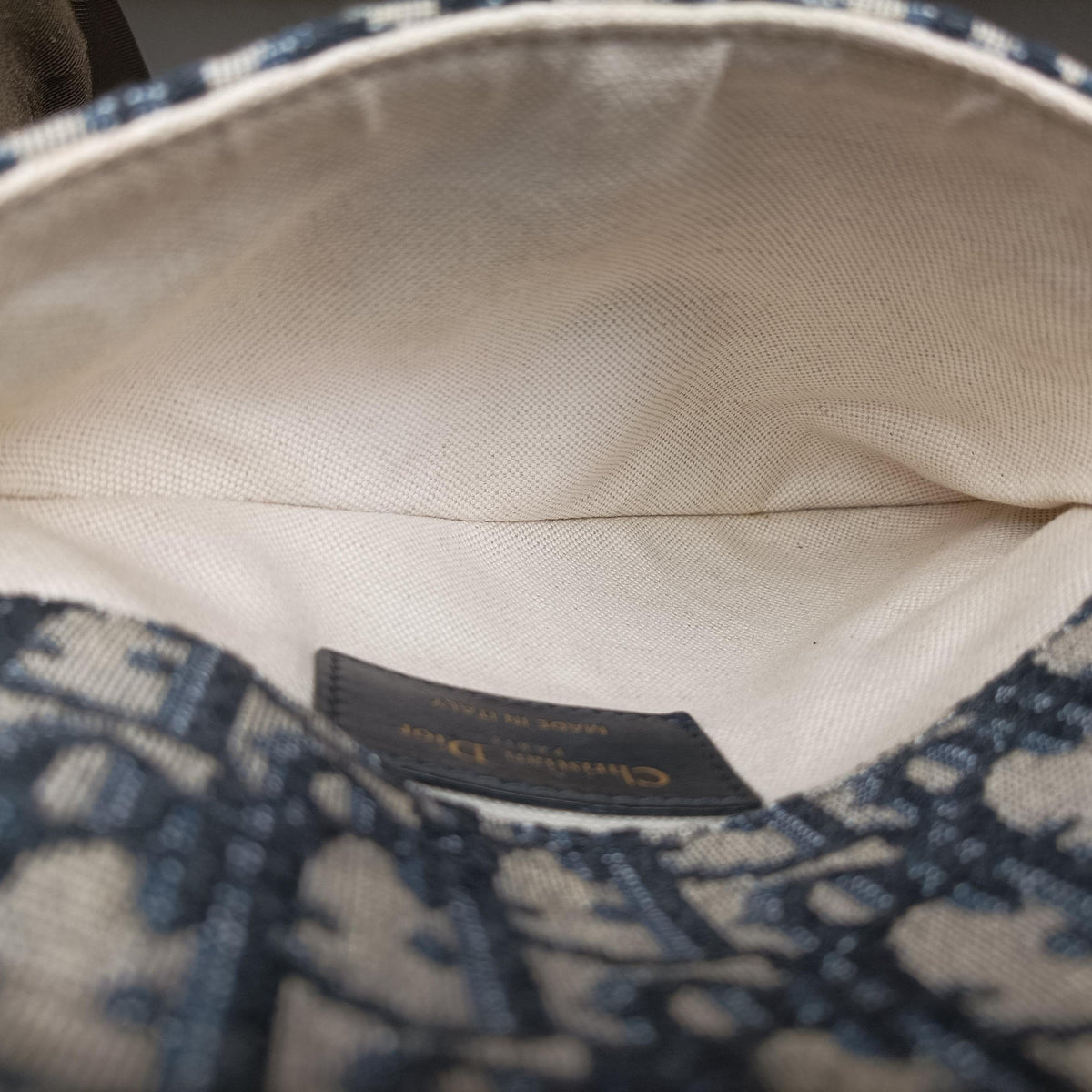 Secondhand Christian Dior Saddle Navy Jacquard×Leather  bum bag/waist bag | stylenewstar