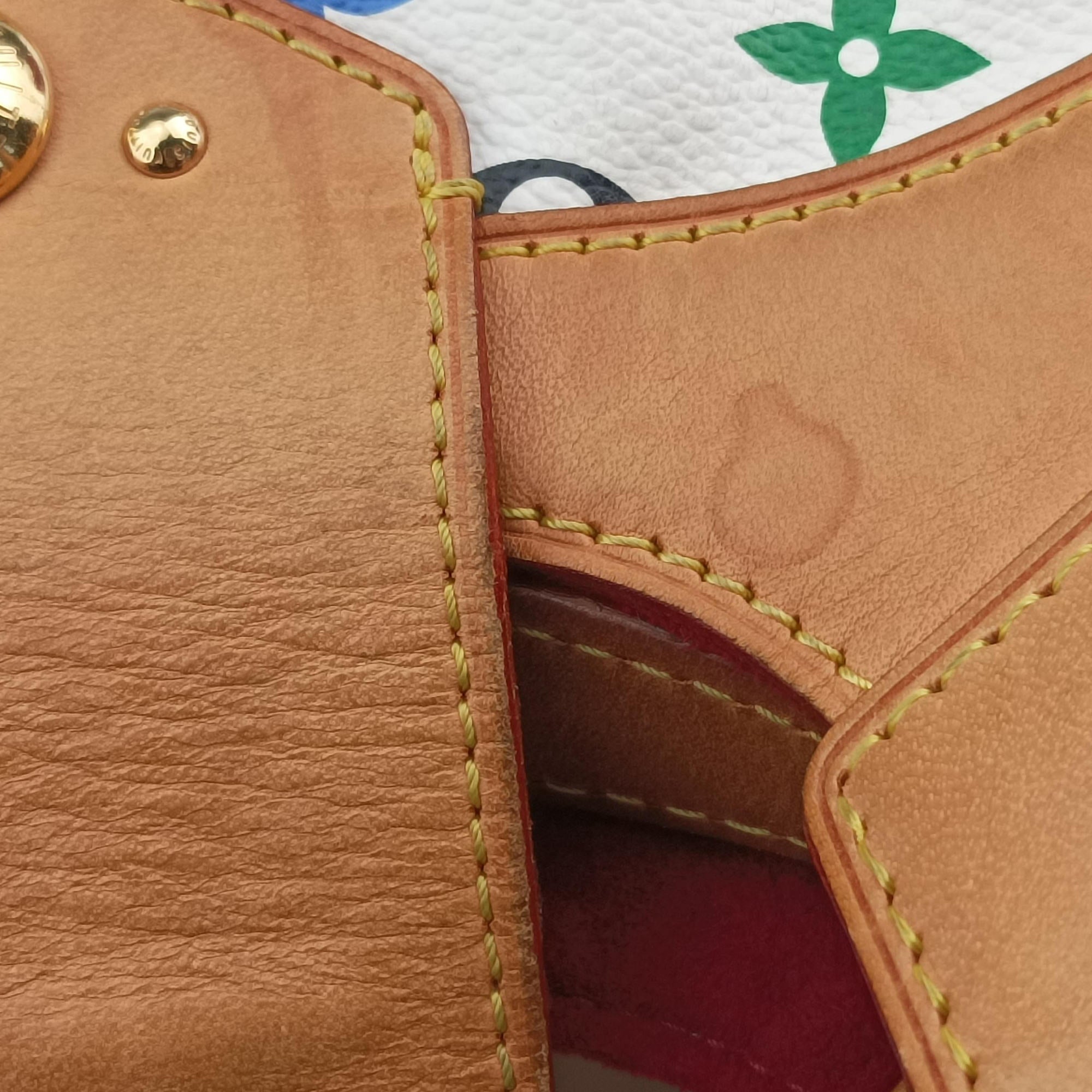 Pre-owned Louis Vuitton URSULA white Monogram Multicolor M40123 handbag | stylenewstar