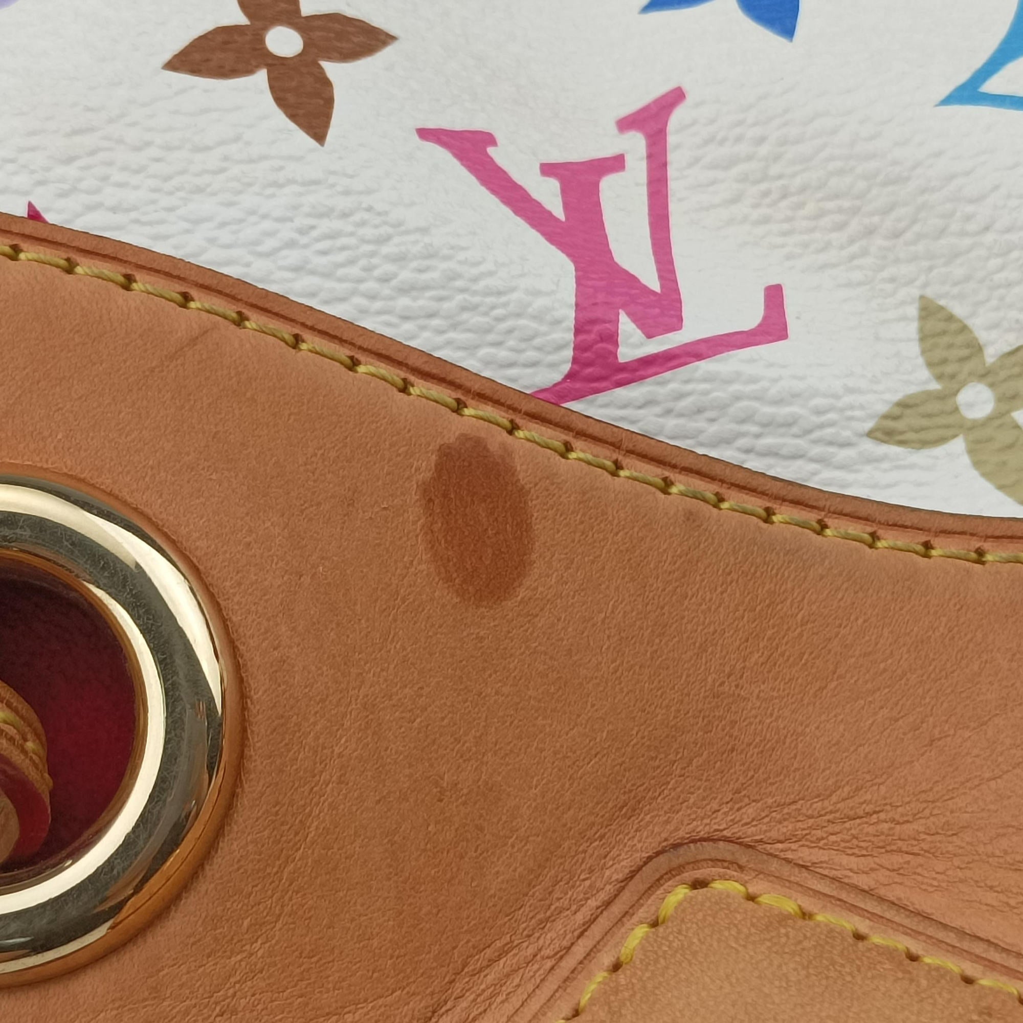 Pre-owned Louis Vuitton URSULA white Monogram Multicolor M40123 handbag | stylenewstar