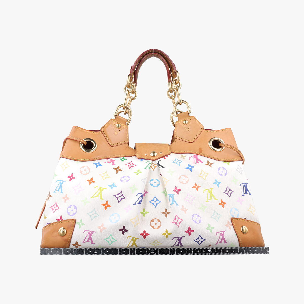 Pre-owned Louis Vuitton URSULA white Monogram Multicolor M40123 handbag | stylenewstar