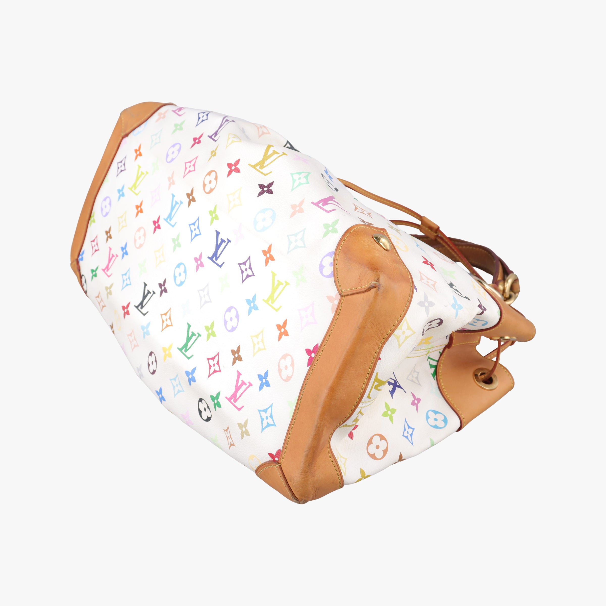 Pre-owned Louis Vuitton URSULA white Monogram Multicolor M40123 handbag | stylenewstar