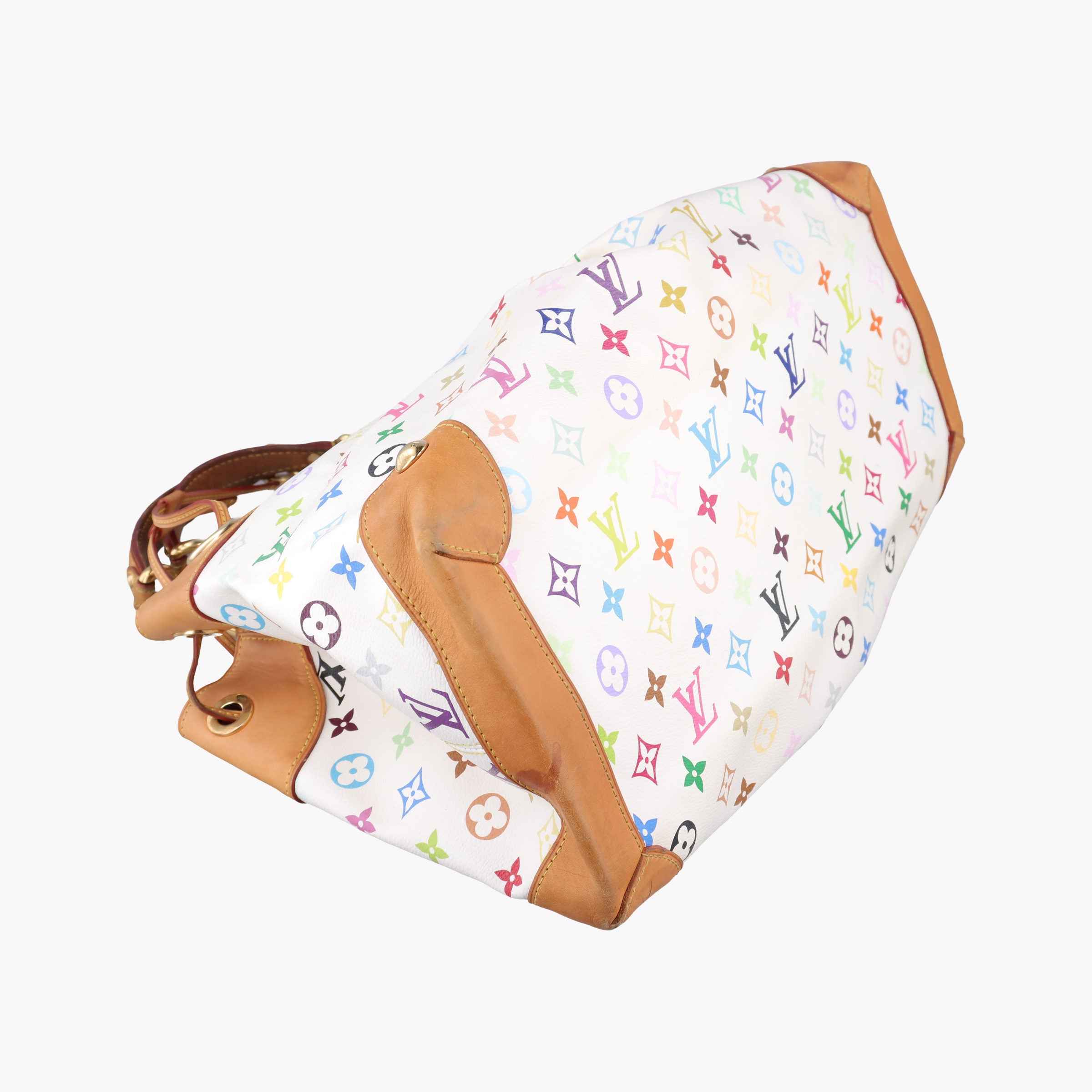 Pre-owned Louis Vuitton URSULA white Monogram Multicolor M40123 handbag | stylenewstar