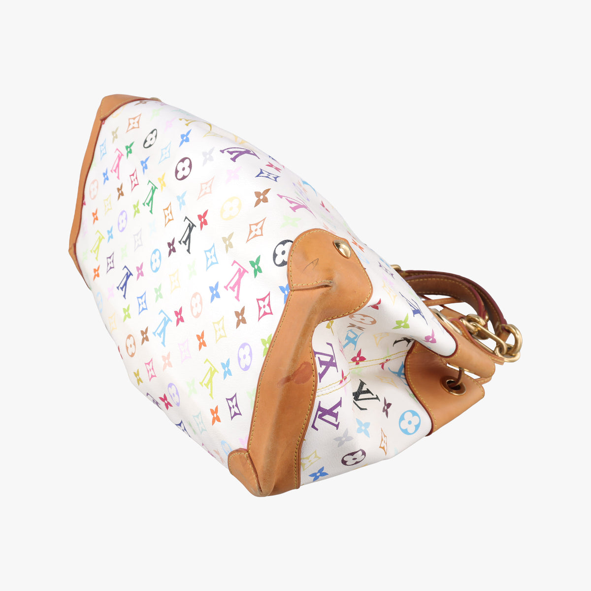 Pre-owned Louis Vuitton URSULA white Monogram Multicolor M40123 handbag | stylenewstar