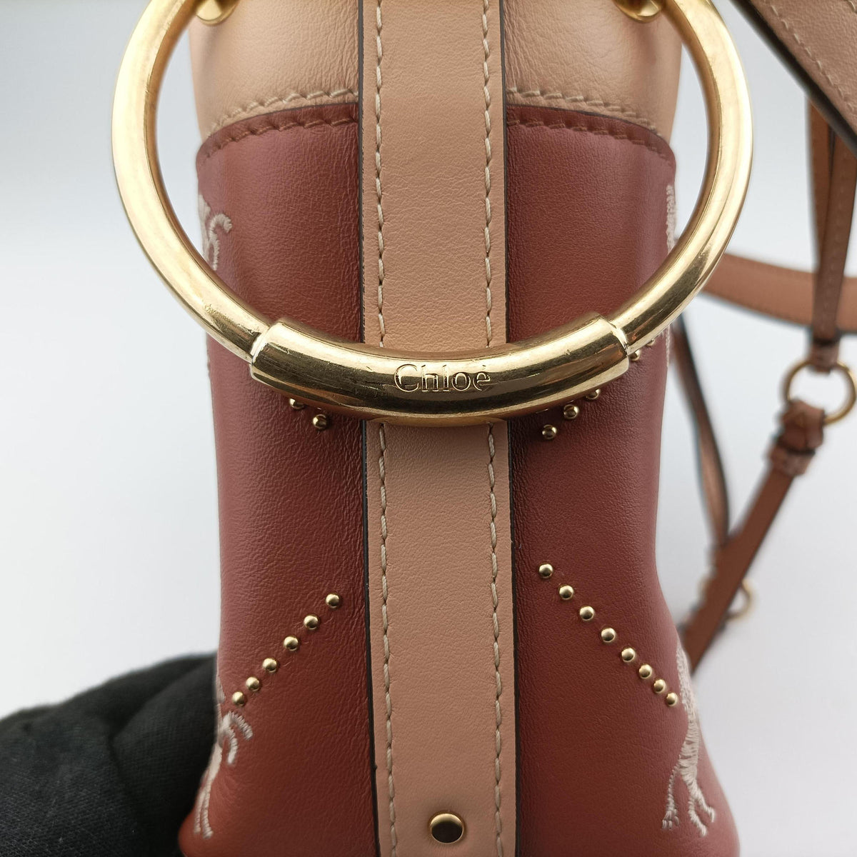 Vintage Chloe Roy Brown×Beige Leather  shoulderbag | stylenewstar