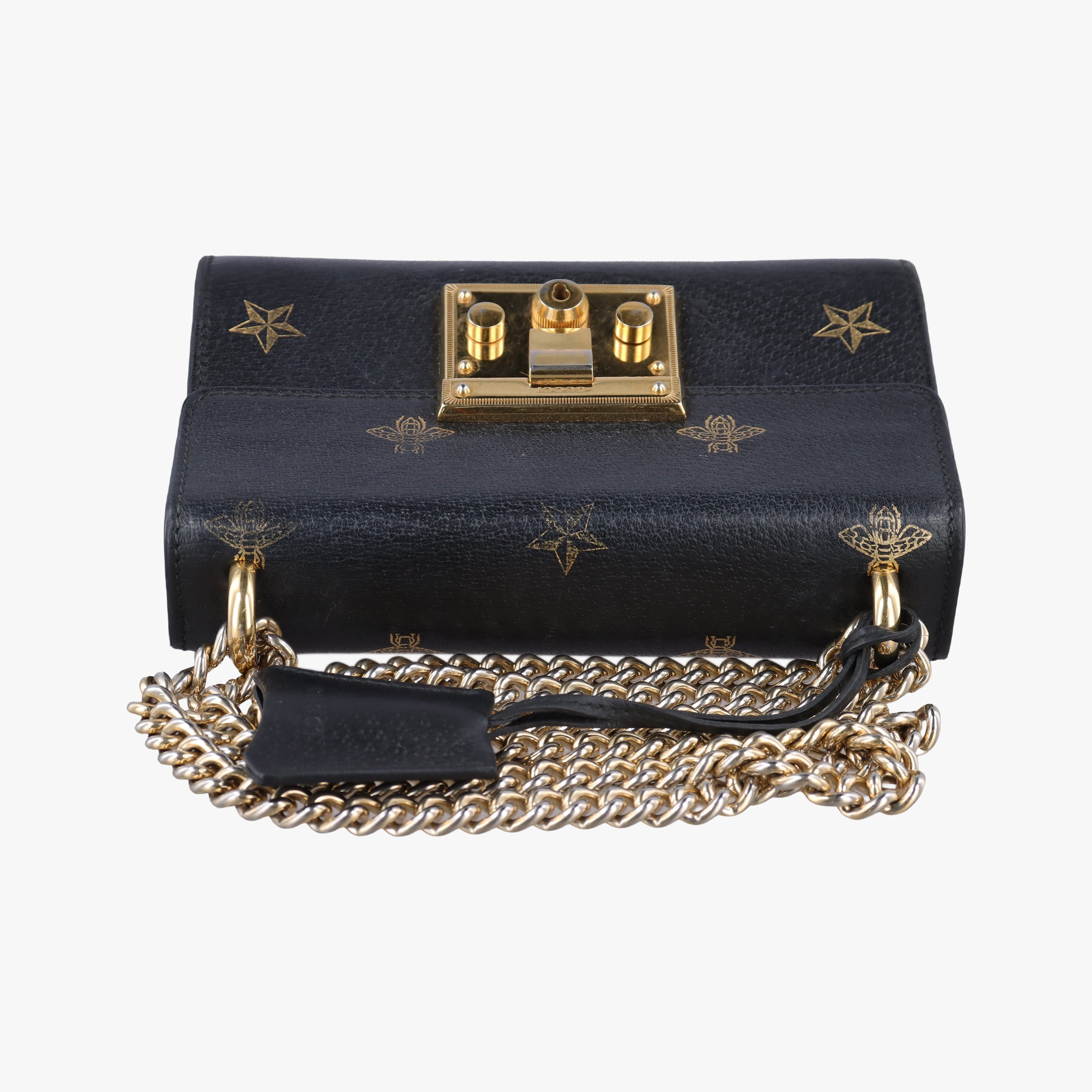 Pre-owned Gucci Padlock Black Leather 432182 shoulderbag | stylenewstar