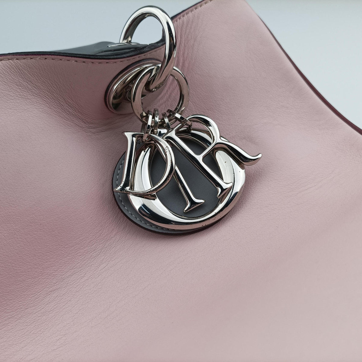 Vintage Christian Dior Diorissimo Pink×gray Leather  shoulderbag | stylenewstar