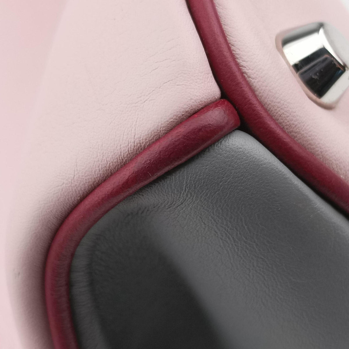 Vintage Christian Dior Diorissimo Pink×gray Leather  shoulderbag | stylenewstar