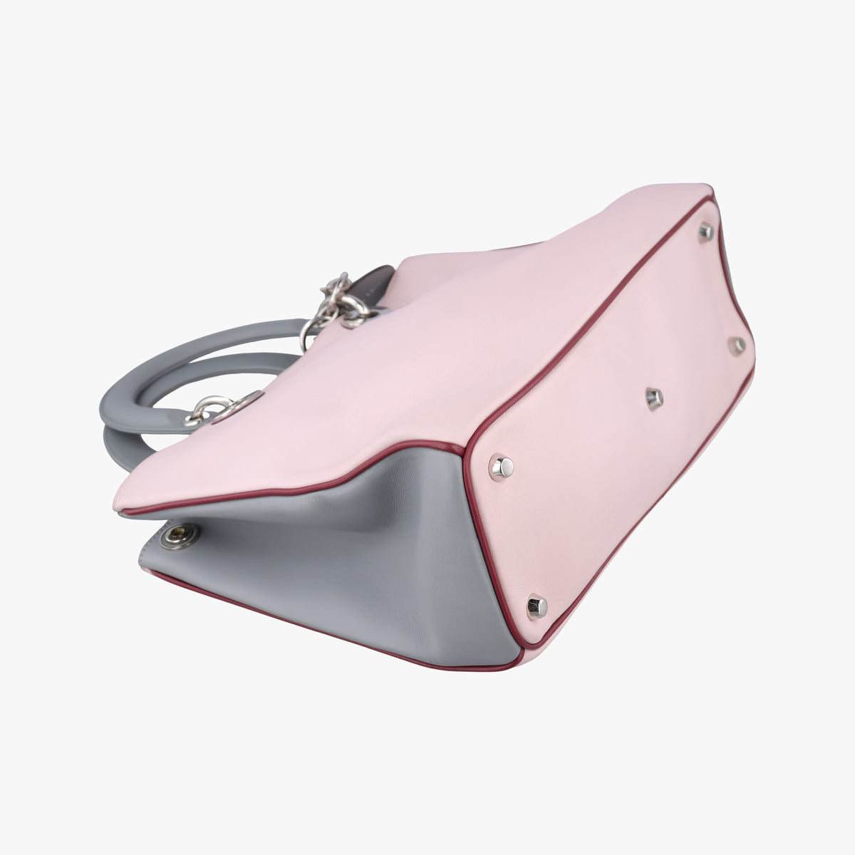 Vintage Christian Dior Diorissimo Pink×gray Leather  shoulderbag | stylenewstar