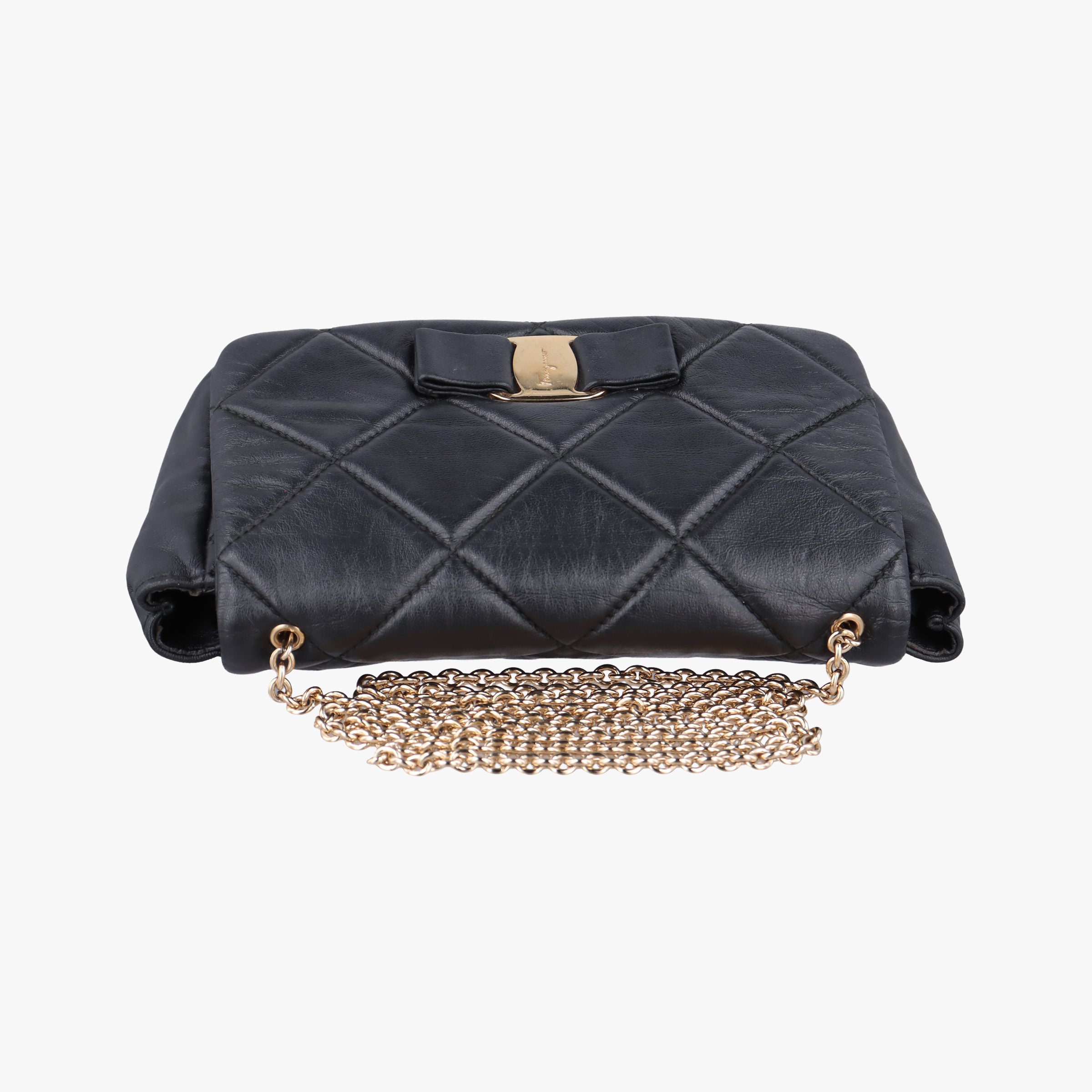 Vintage Ferragamo Vara Quilted Black Leather  shoulderbag | stylenewstar