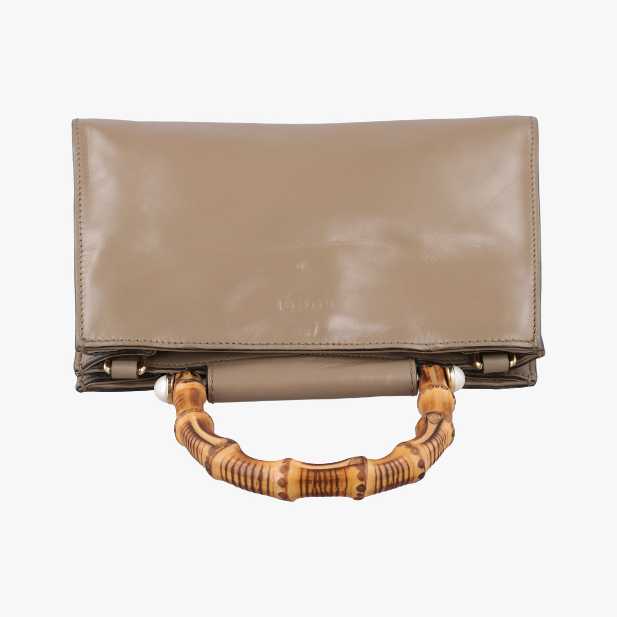 Pre-owned Gucci Bamboo Web Nymphaea Brown leather 470271 handbag | stylenewstar