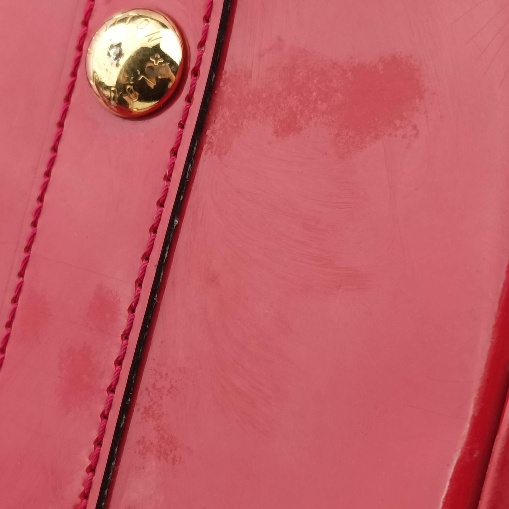 Pre-owned Louis Vuitton Alma PM pomme d'amour Vernis M90096 handbag | stylenewstar
